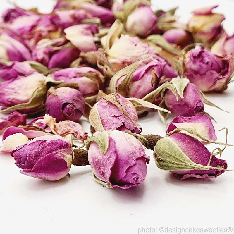 Violett Damask Trockenblumen Damaszener Rosenknospen essbar 20g natural
